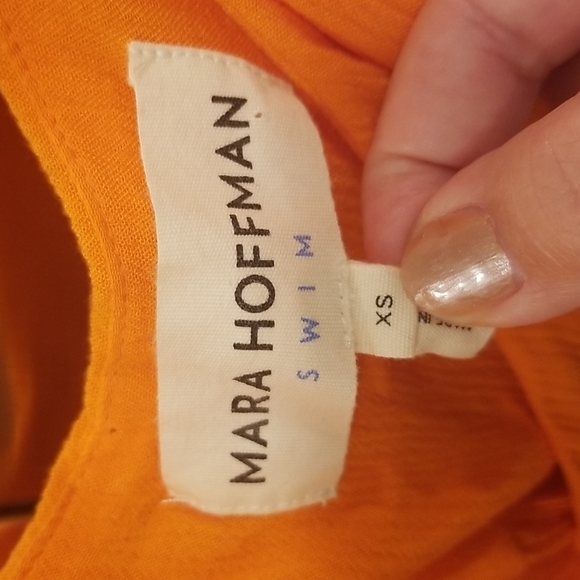 💕MARA HOFFMAN SWIM💕 Alma Sleeveless Wrap Front Maxi Dress ~ Orange Small S - Picture 12 of 16